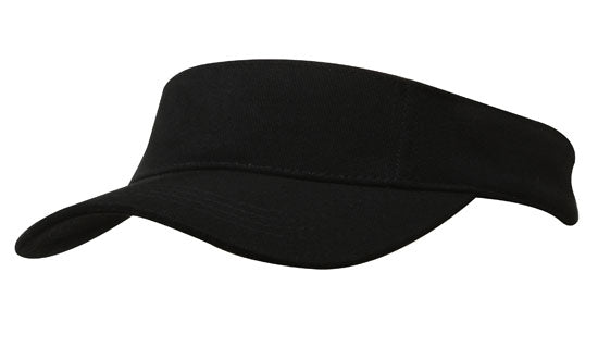 Headwear Visor With Sandwich X12 - 4230 Cap Headwear Professionals Black One Size 